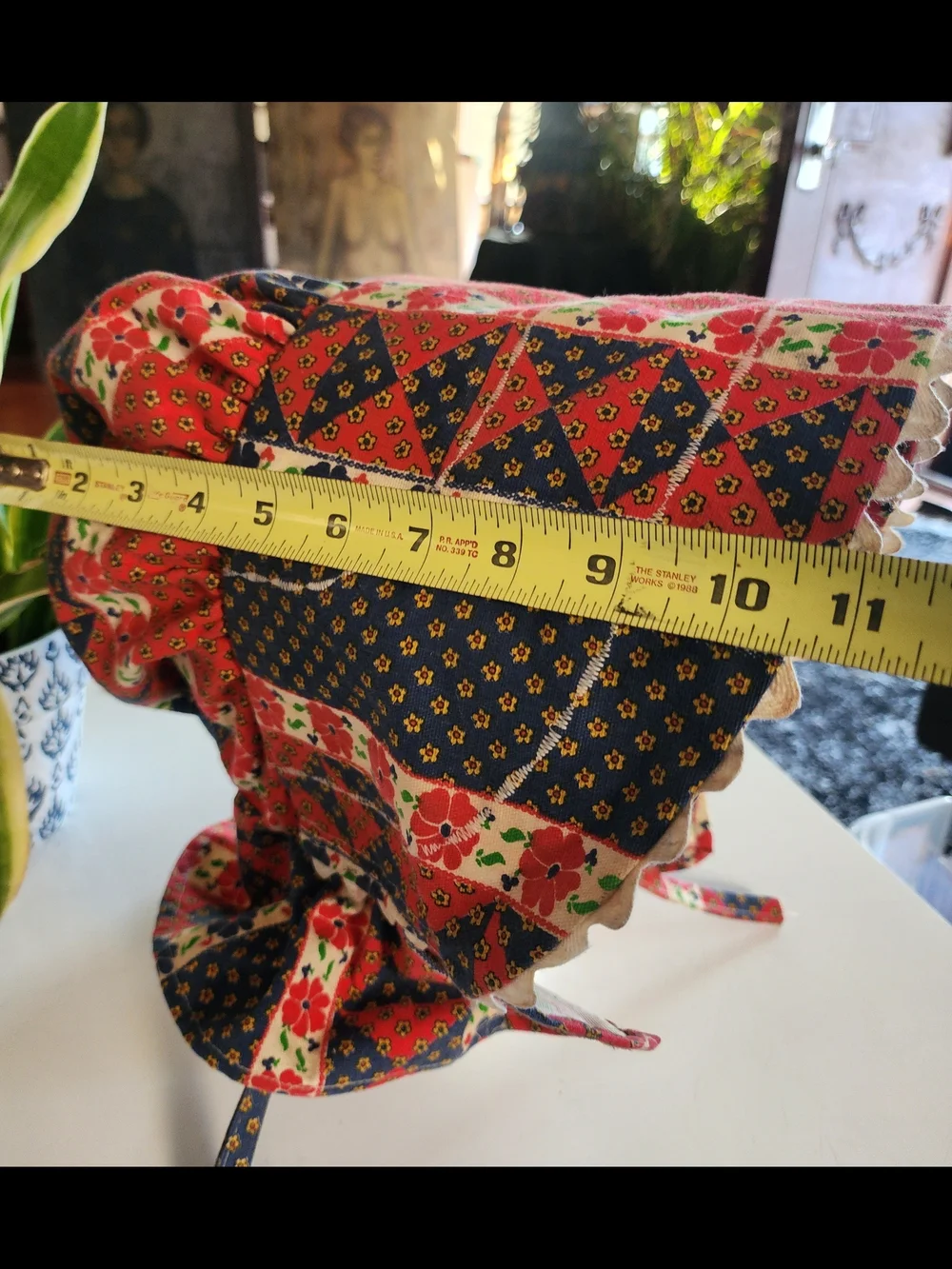 Vintage Handmade 70s Prairie Sun Bonnet Patchwork Calico Cottagecore HollyHobbie